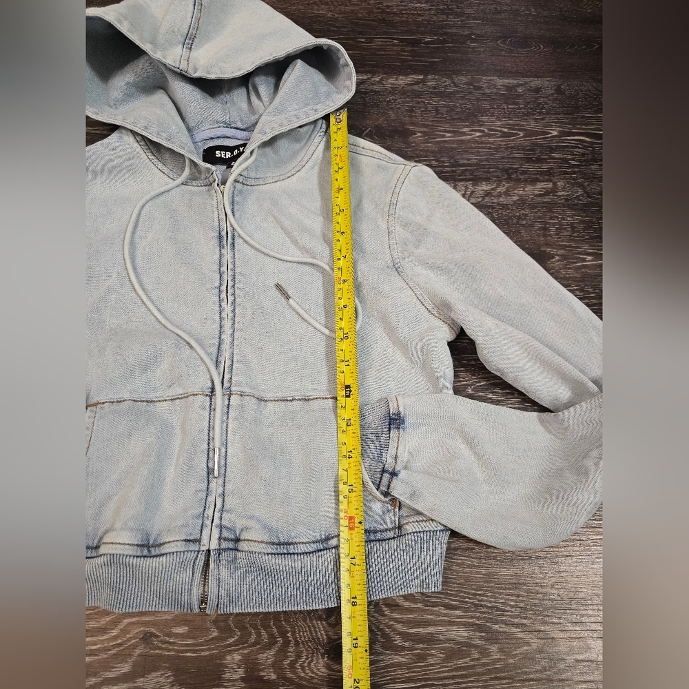 Ser.o.ya Edith Terry Cropped Hoodie size S - Picture 4 of 10
